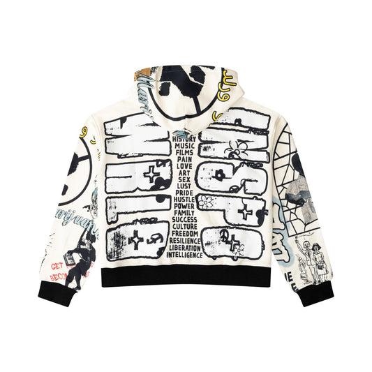 INSPO WRLD WHITE ZIP UP