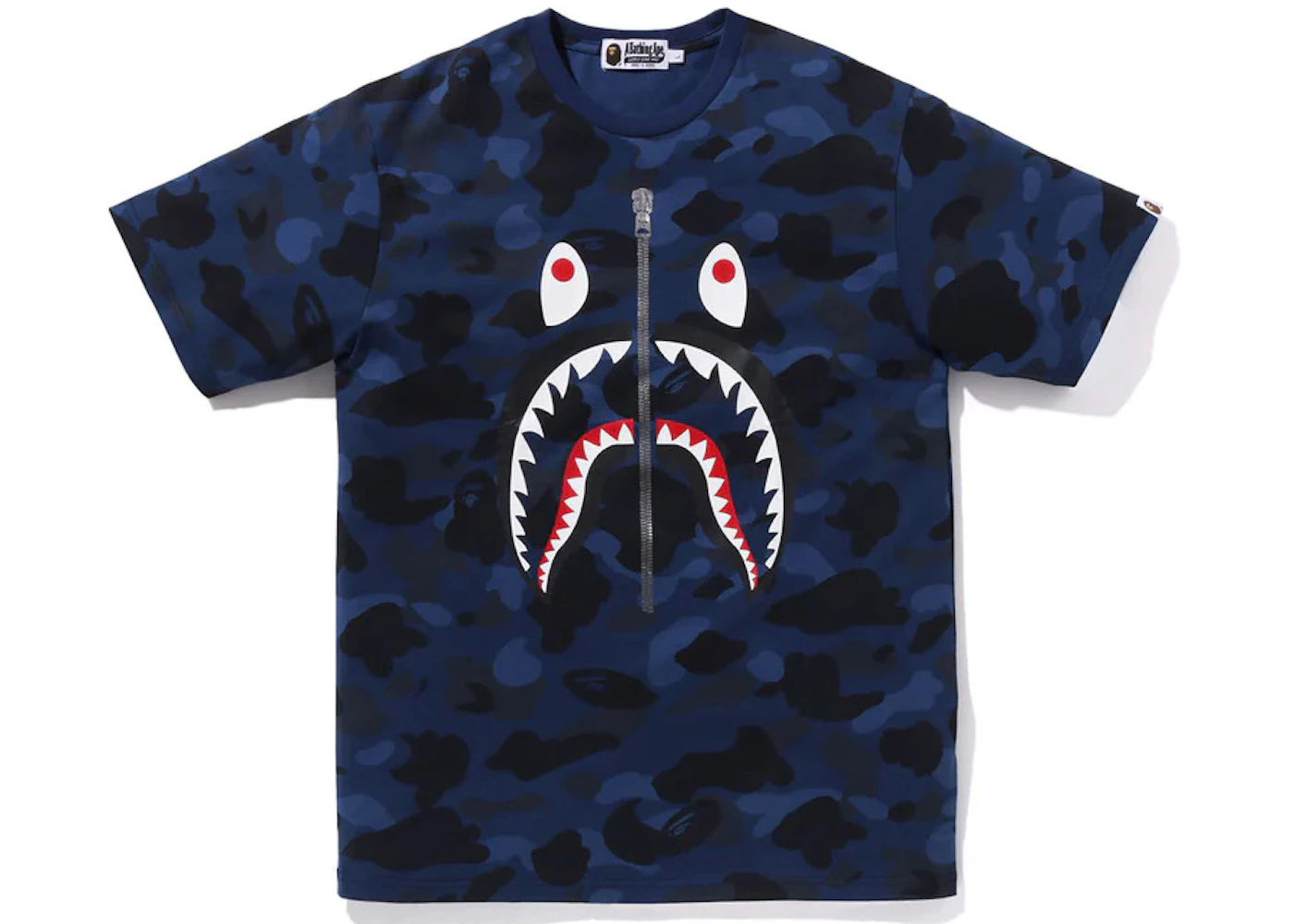 BAPE Color Camo Shark Tee Navy