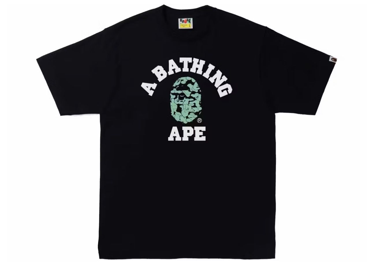 BAPE Text Code College Tee Black