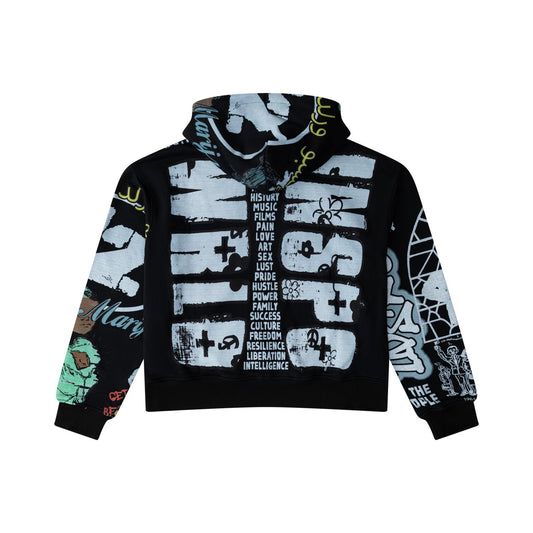 INSPO WRLD BLACK ZIP UP