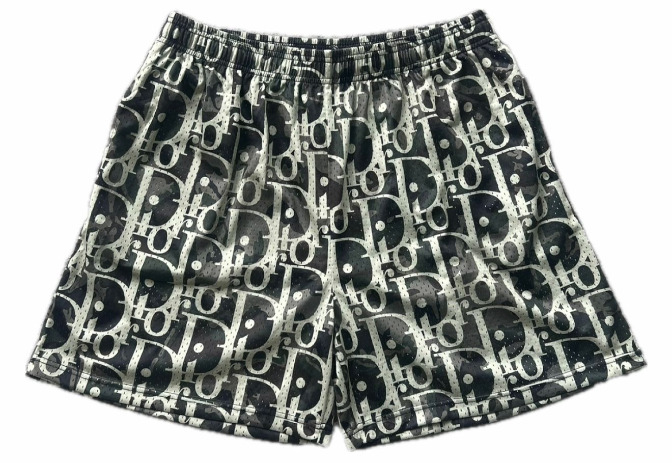 Green Camo Dior Gym Shorts