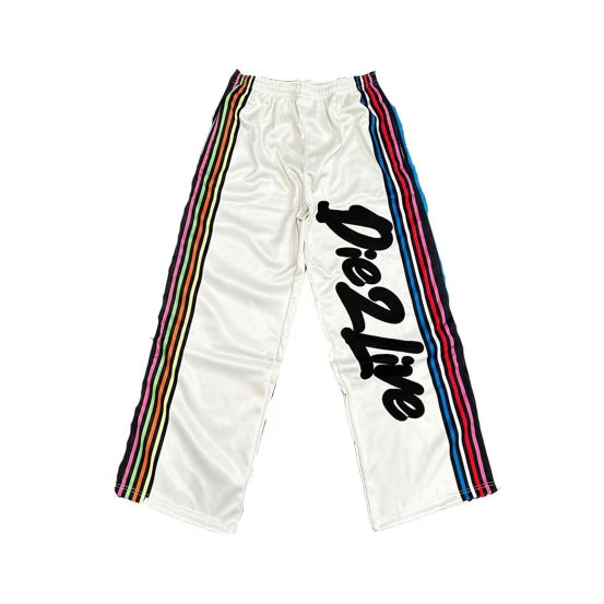 D2L WHITE TRACK PANTS