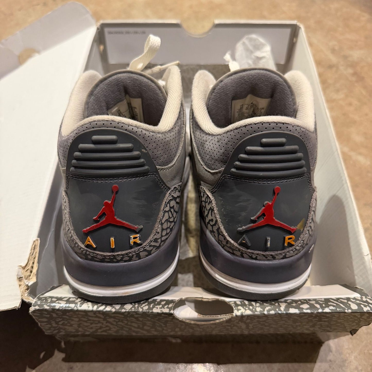 WORN JORDAN 3 "COOL GREY" - Used/Worn