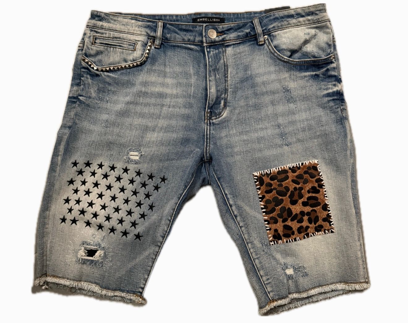 Embellish Summit Patchwork Shorts