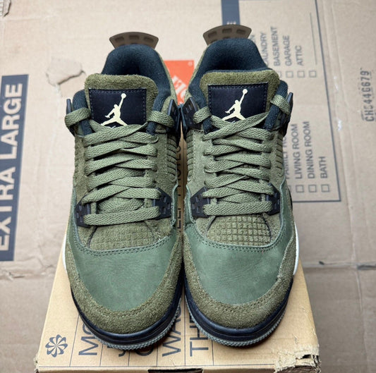 WORN GS JORDAN 4 "CRAFT MEDIUM OLIVE" - Used/Worn
