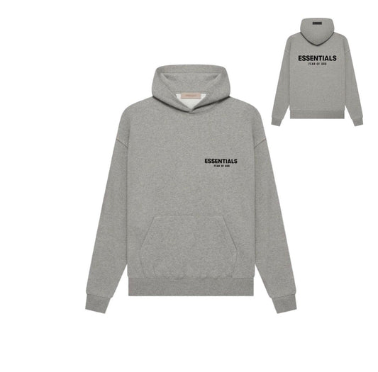 ESSENTIALS DARK OATMEAL HOODIE