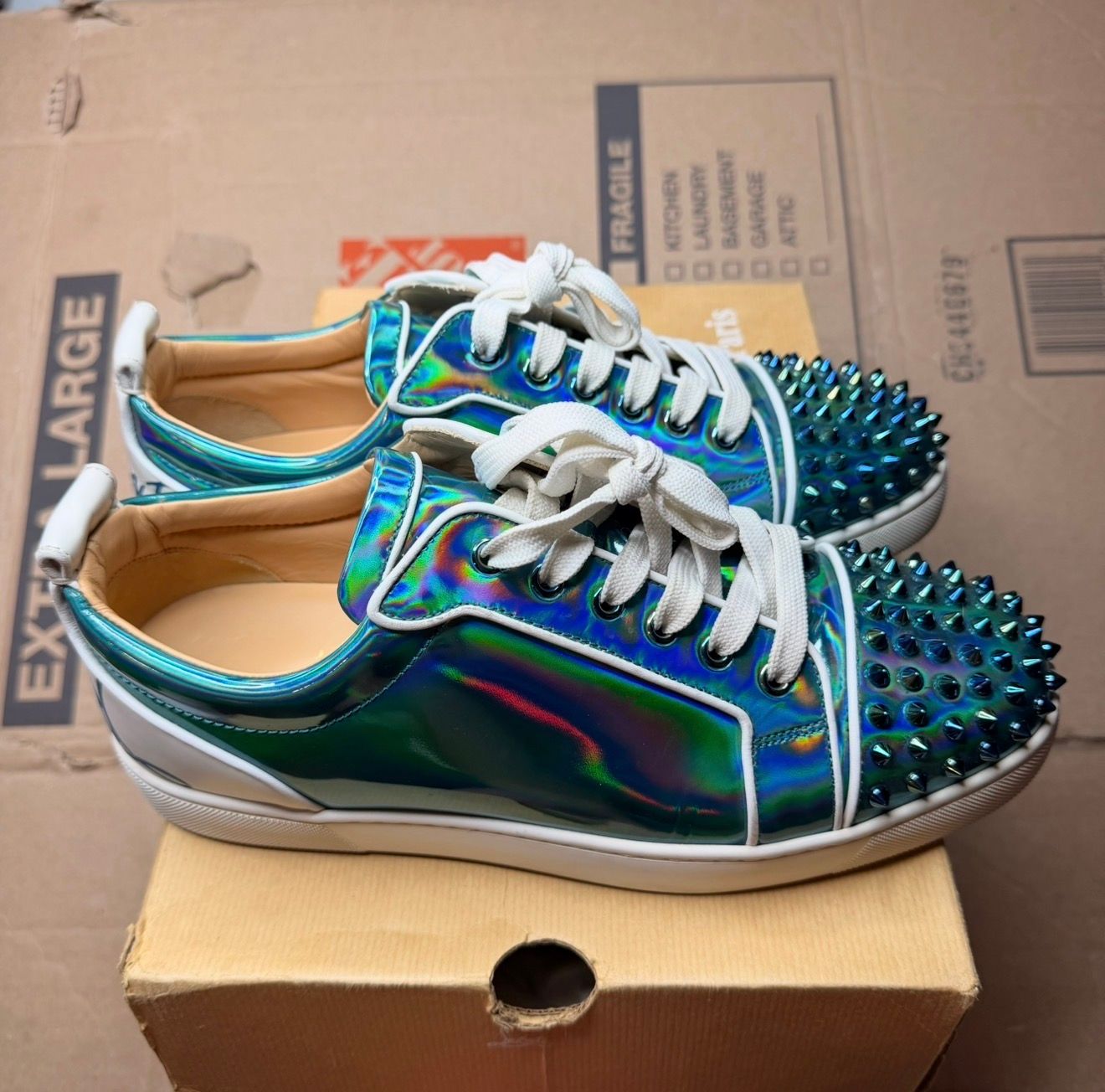 WORN CHRISTIAN LOUBOUTIN "TEAL" - Used/Worn