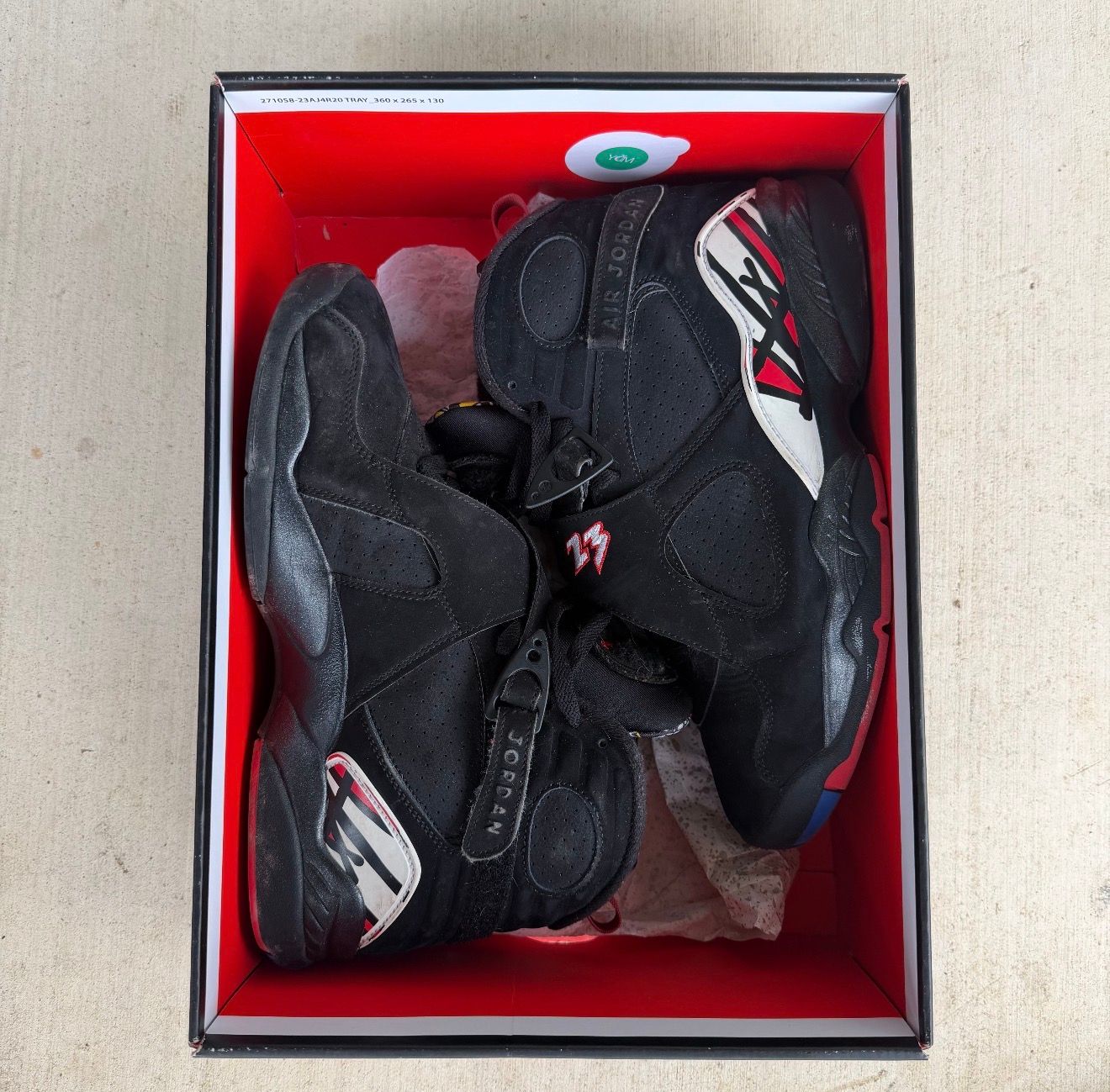 NO BOX Jordan 8s - Used/Worn