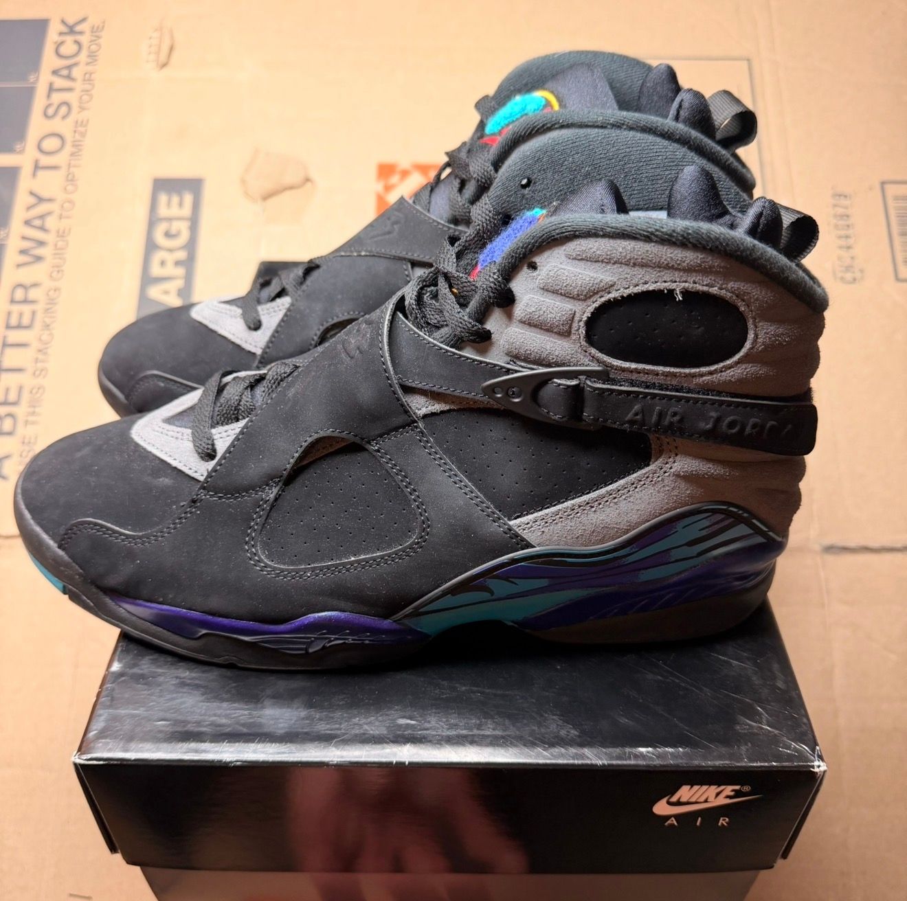 WORN JORDAN 8 "AQUA" - Used/Worn