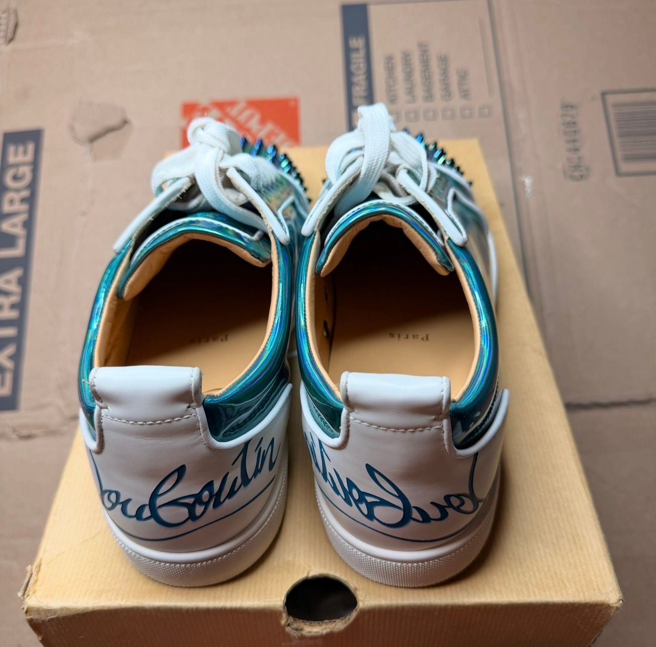 WORN CHRISTIAN LOUBOUTIN "TEAL" - Used/Worn