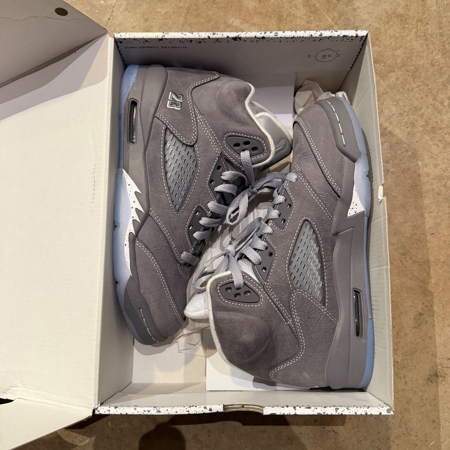 WORN JORDAN 5 "Wolf Grey" - Used/Worn
