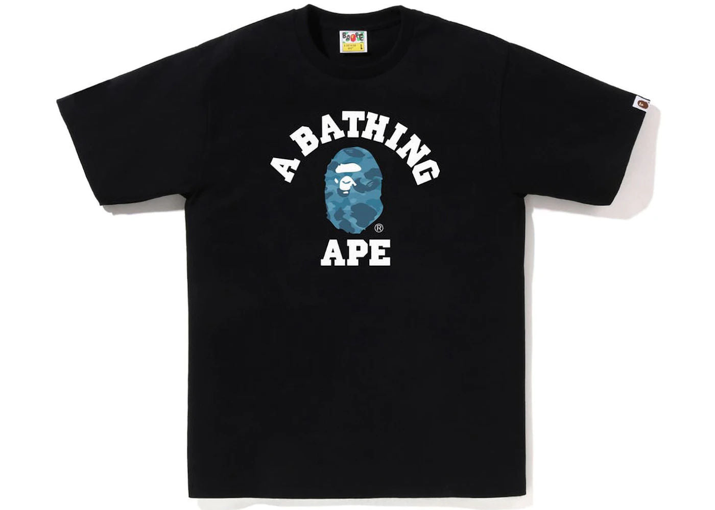 BAPE Honeycomb Camo College Tee Black/Blue