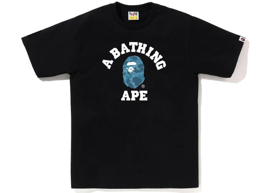 BAPE Honeycomb Camo College Tee Black/Blue