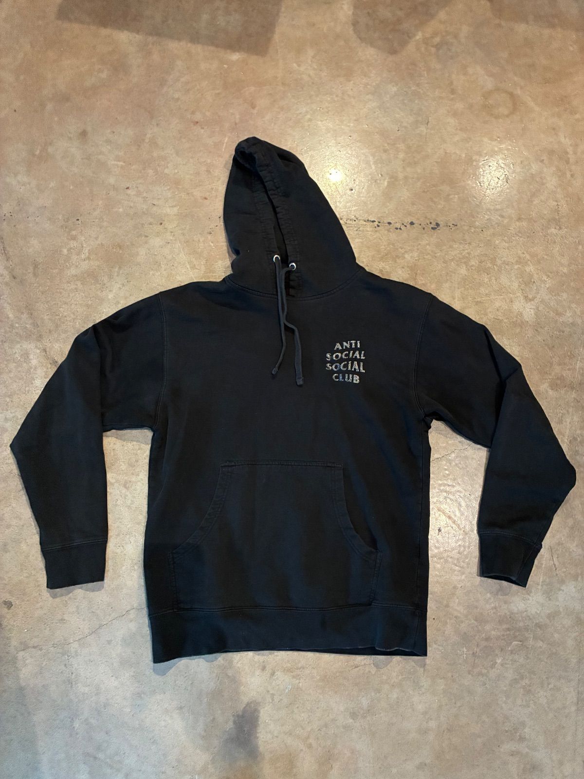 WORN Anti Social Club Black Hoodie - Used/Worn