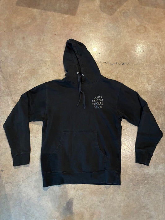WORN Anti Social Club Black Hoodie - Used/Worn