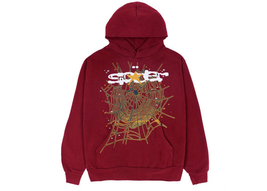 SP5DER MAROON HOODIE