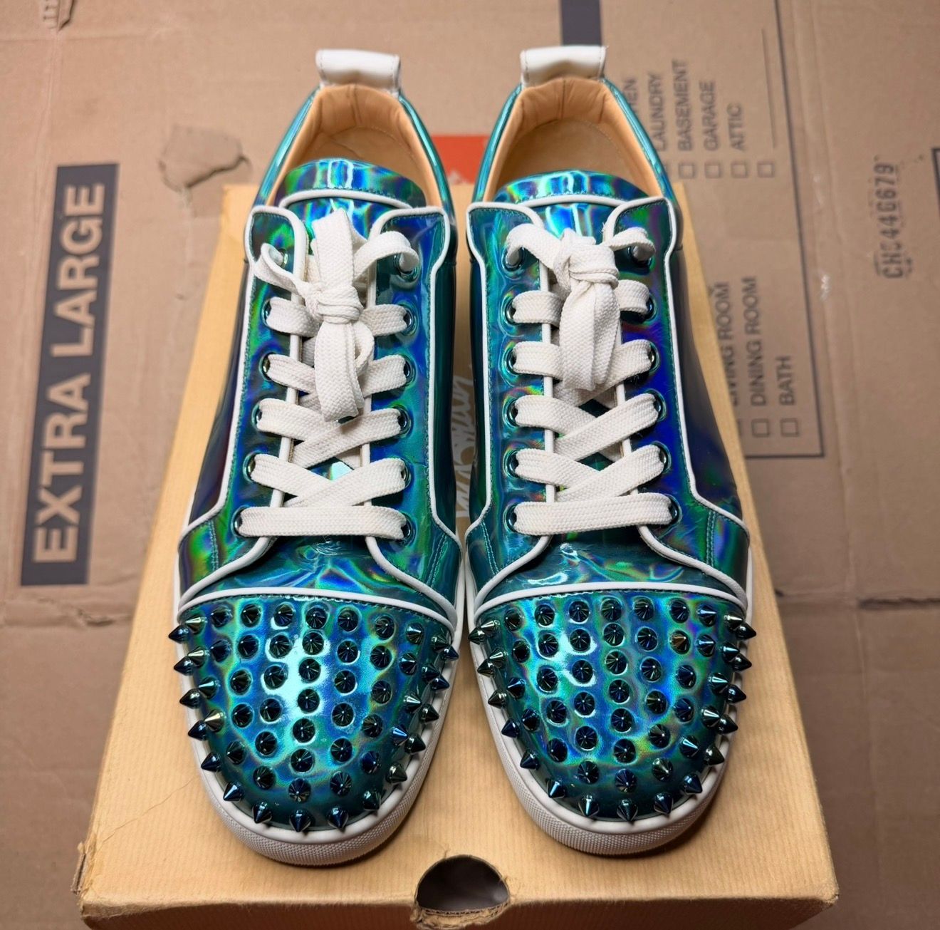 WORN CHRISTIAN LOUBOUTIN "TEAL" - Used/Worn