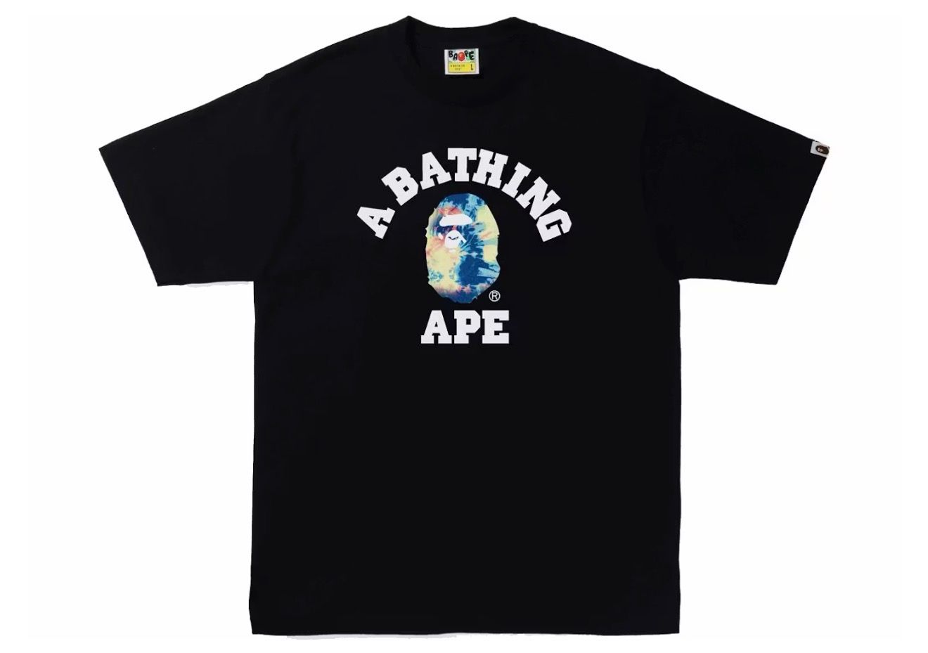 BAPE Tie Dye College Tee Black