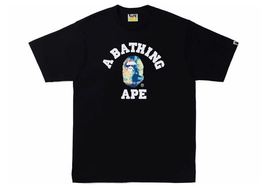 BAPE Tie Dye College Tee Black