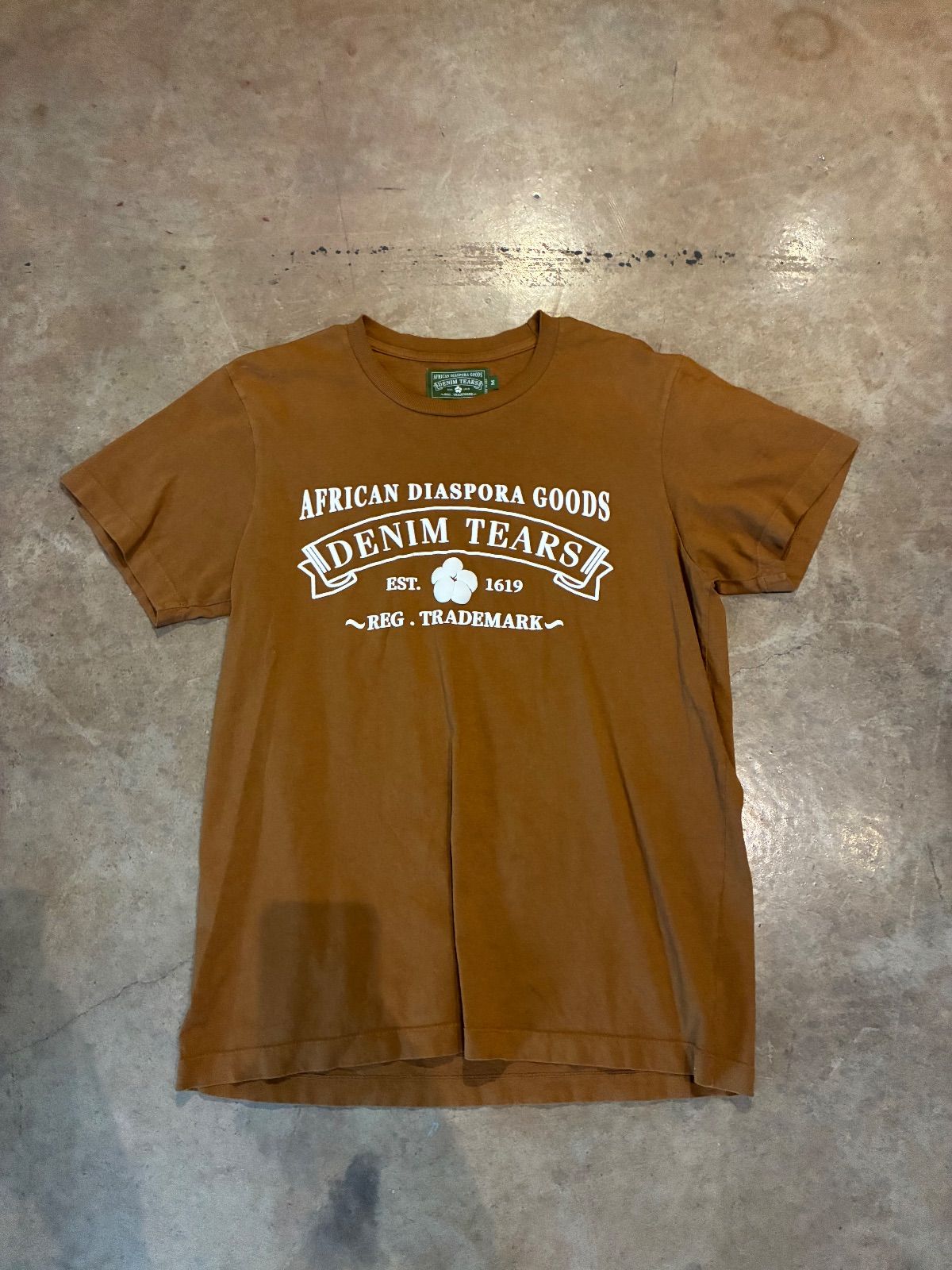 WORN Denim Tear Brown Tee - Used/Worn