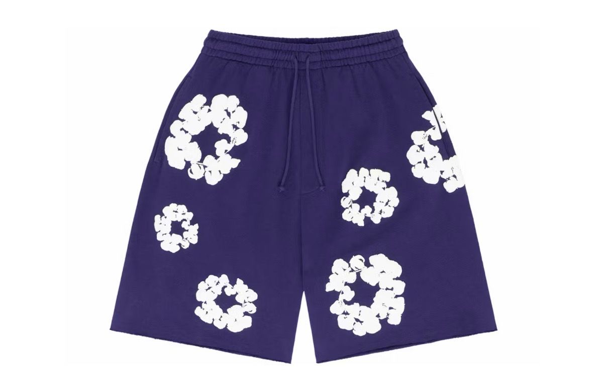 Denim Tears The Cotton Wreath Shorts Purple