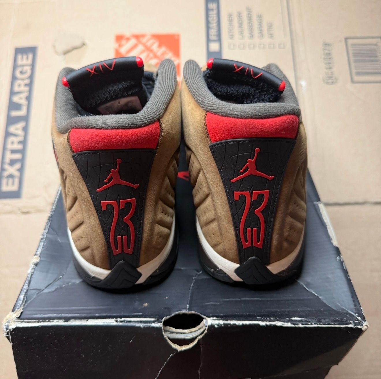 WORN JORDAN 14 "WINTERIZED BROWN" - Used/Worn