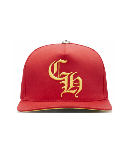 CHROME HEART RED YELLOW SILVER BUTTON HAT