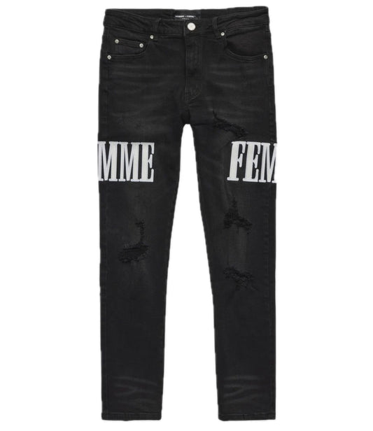 HOMME FEMME Black Jeans