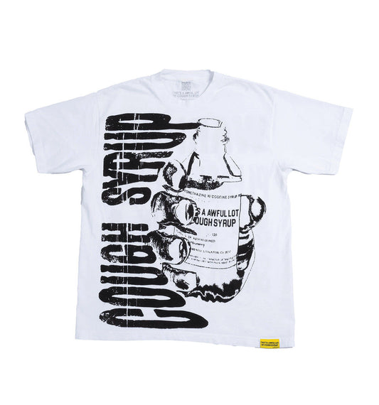 Cough Syrup Warning Tee White