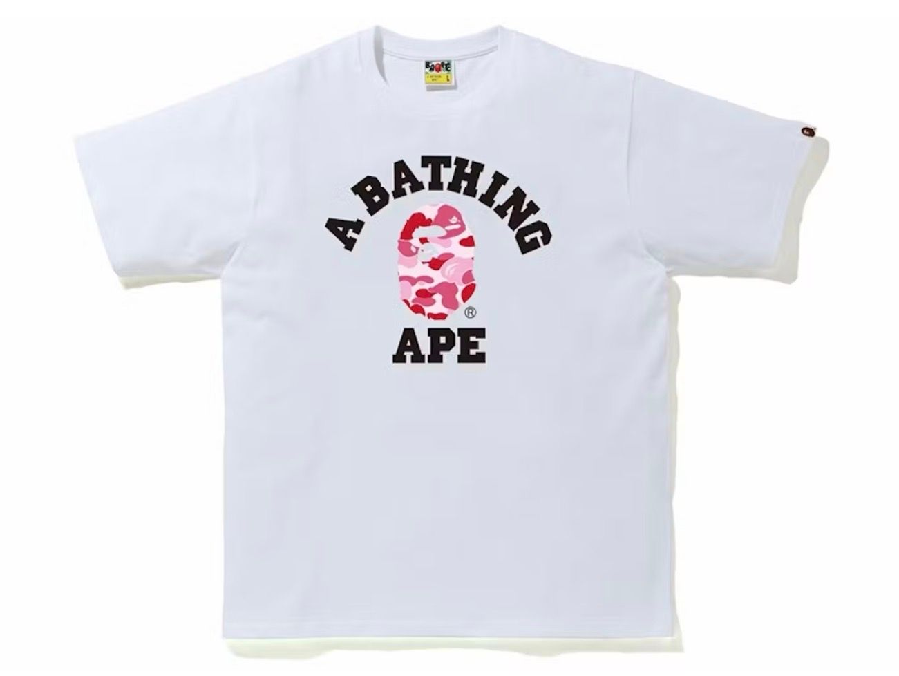 BAPE Pink Camo Tee White