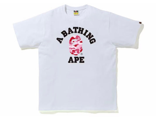 BAPE Pink Camo Tee White