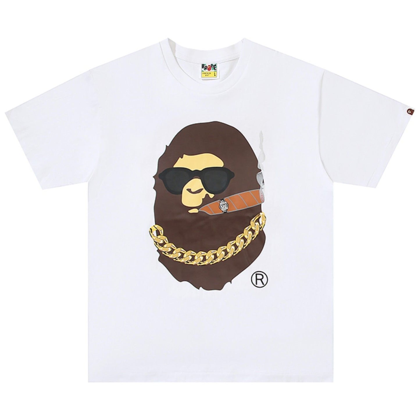 BAPE Boss Smoking Ape Head T-Shirt Black