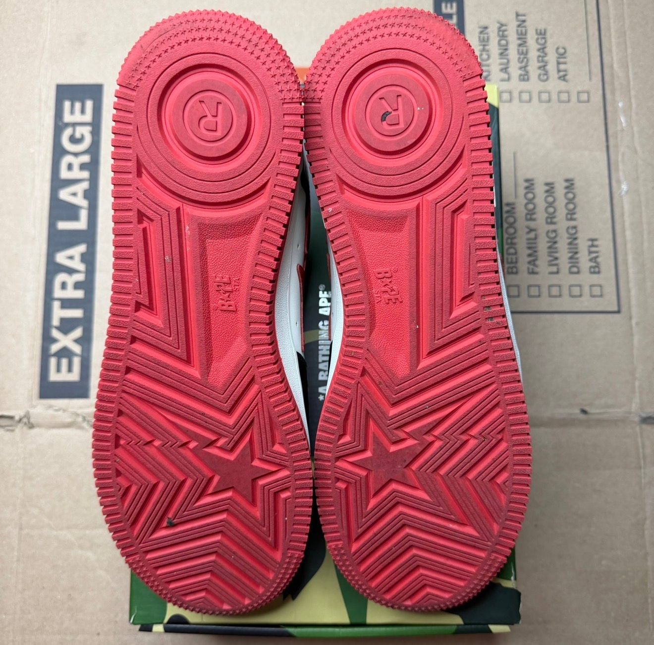 WORN BAPE RED/BLACK - Used/Worn