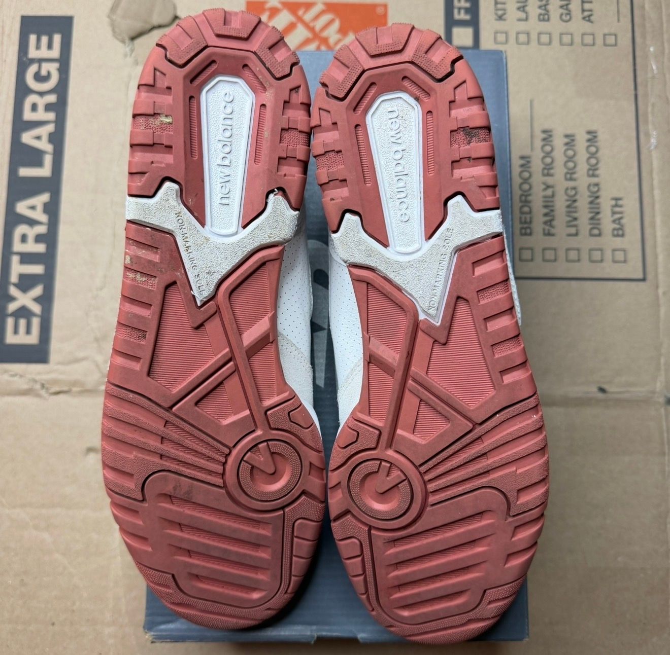 WORN NEW BALANCE "WHITE BRICK RED" - Used/Worn