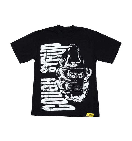 Cough Syrup Warning Tee Black