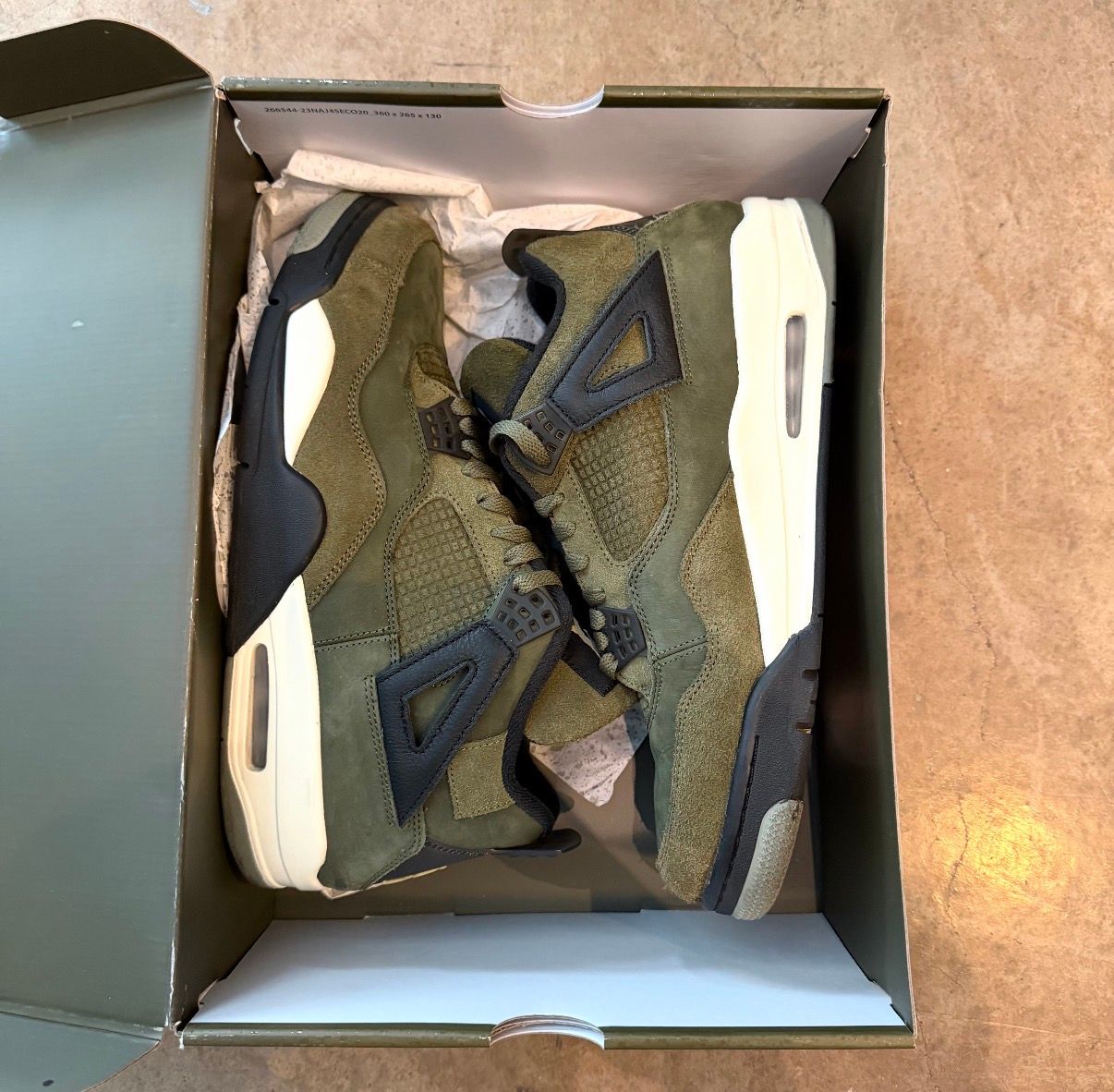 WORN Jordan 4 Retro SE Craft Olive - Used/Worn