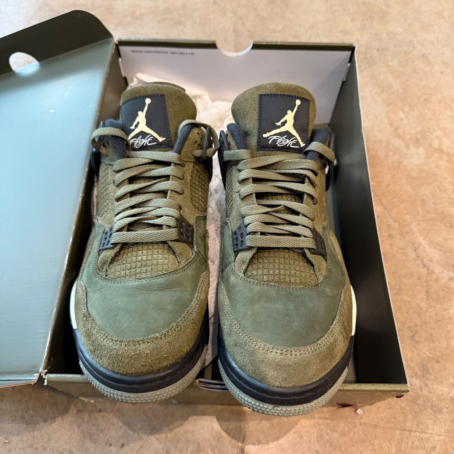 WORN Jordan 4 Retro SE Craft Olive - Used/Worn