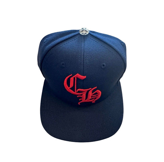 CHROME HEARTS NAVY RED HAT