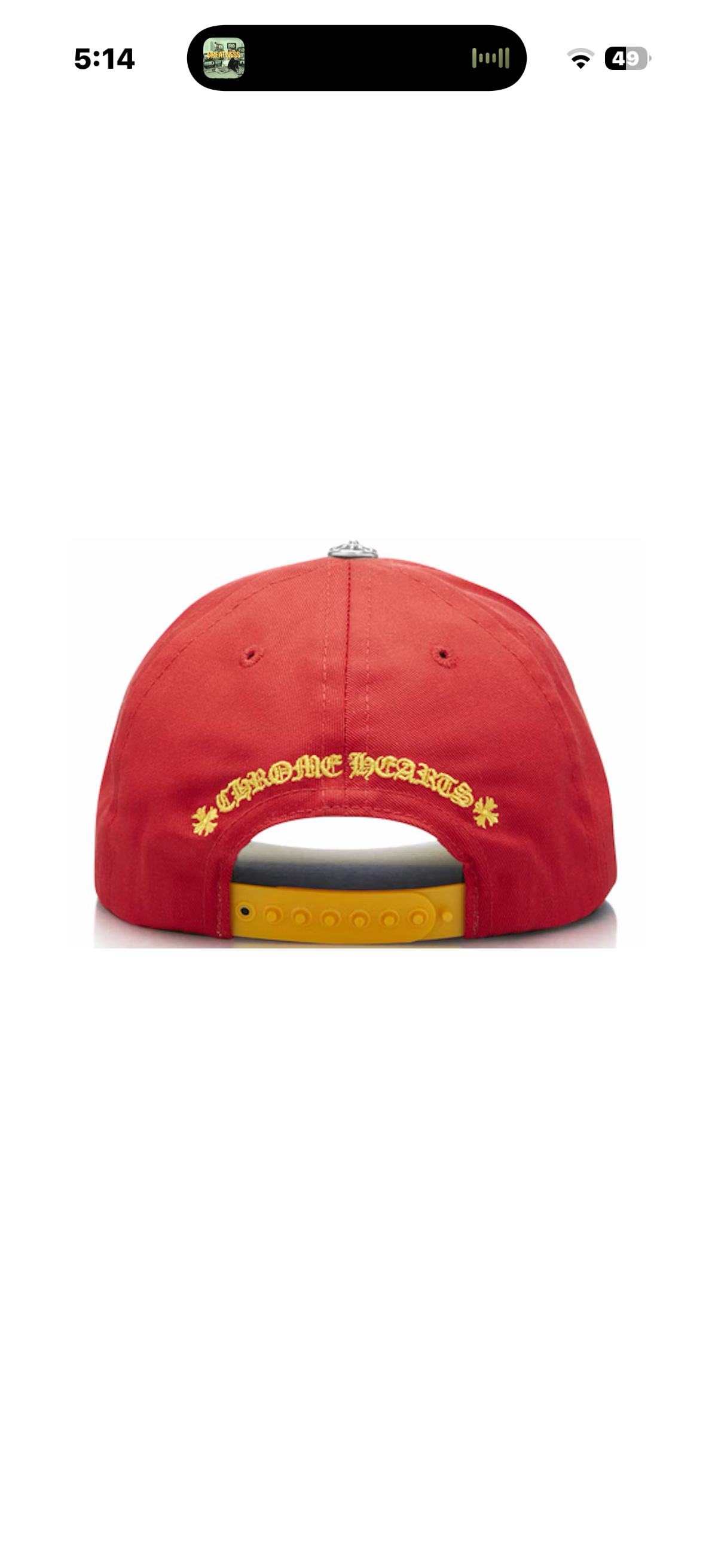 CHROME HEART RED YELLOW SILVER BUTTON HAT