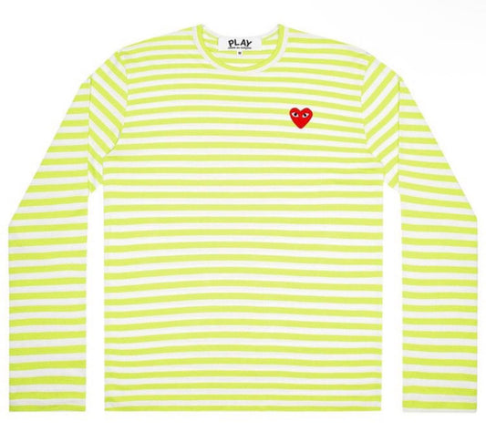 COMME des GARCONS PASTELLE STRIPED LONG SLEEVE TEE