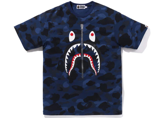 BAPE Color Camo Shark Tee Navy