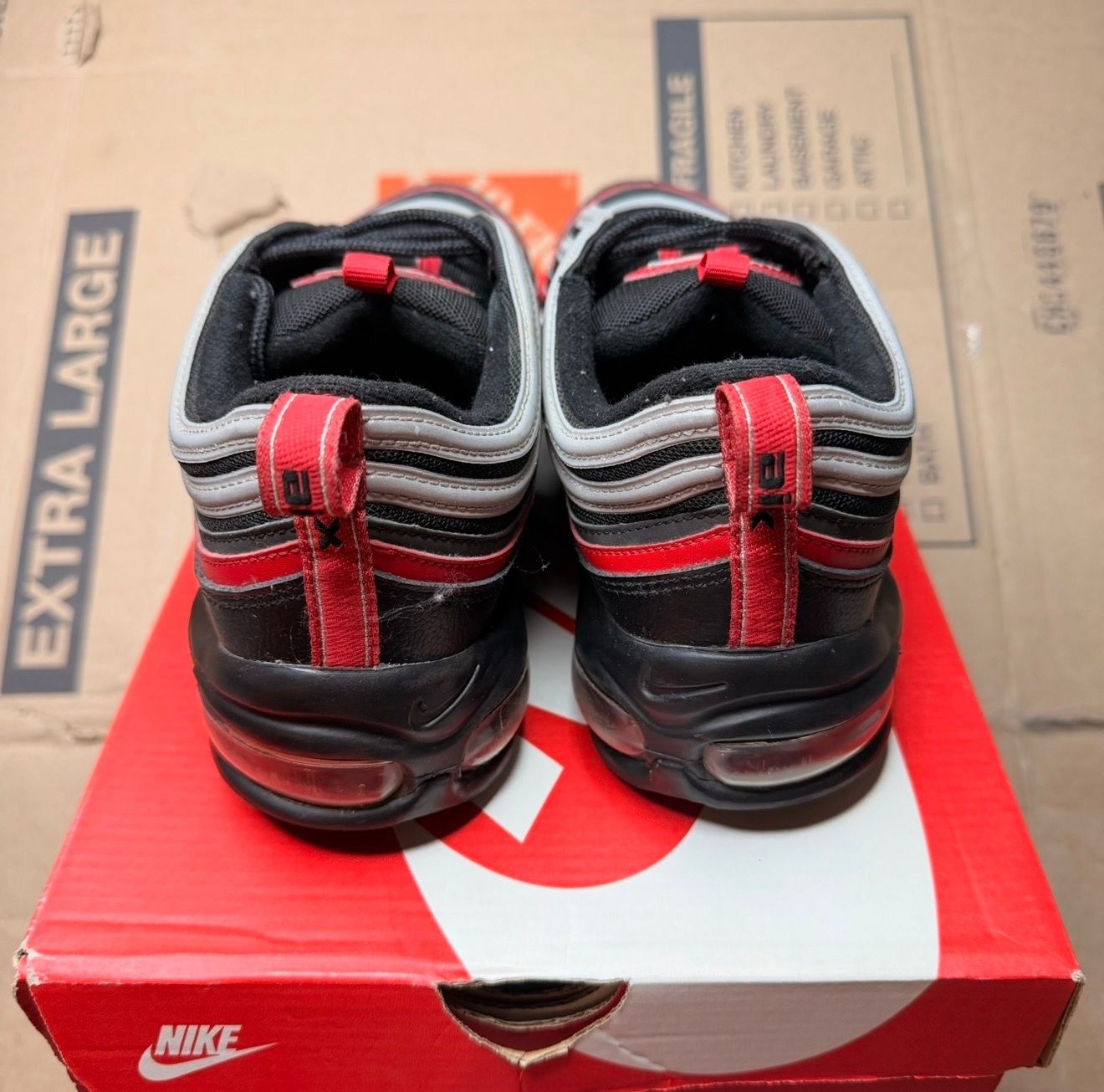 WORN AIR MAX 97 "RED/BLACK" - Used/Worn