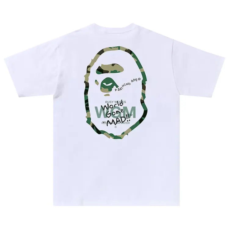 BAPE Woodland Camo WGM Ape Head Tee