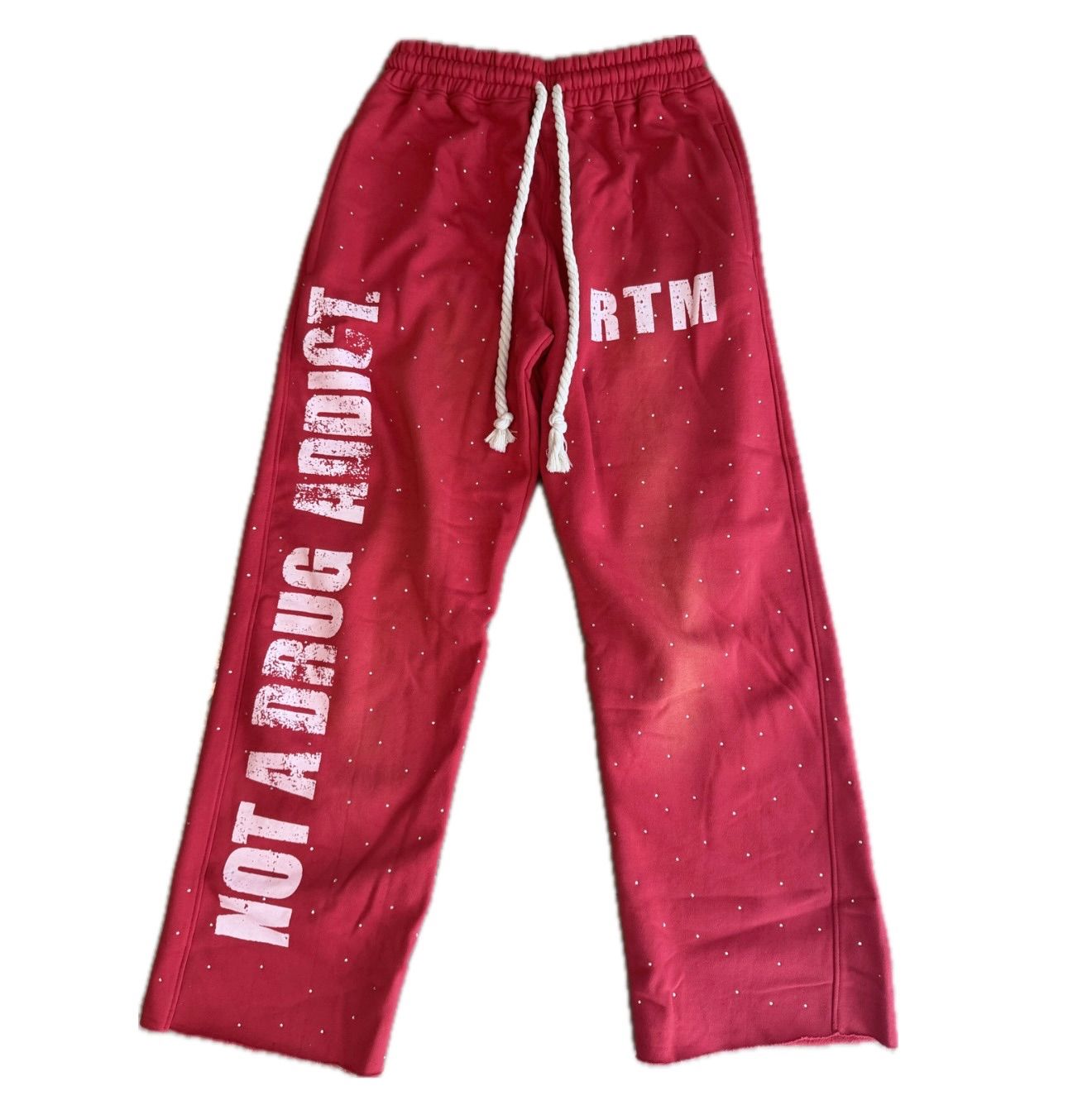 NOT A DR*G ADDICT RED PANTS