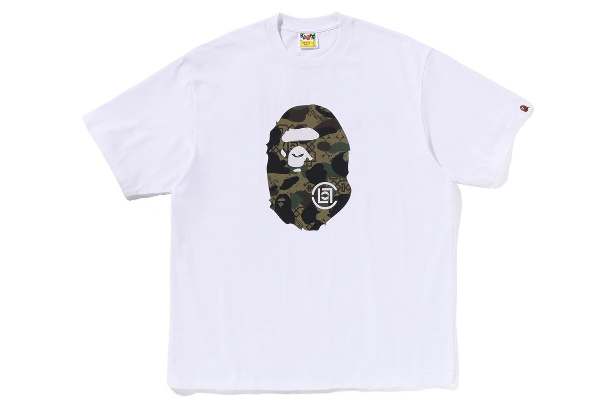 BAPE x CLOT Camo Ape Head T-Shirt