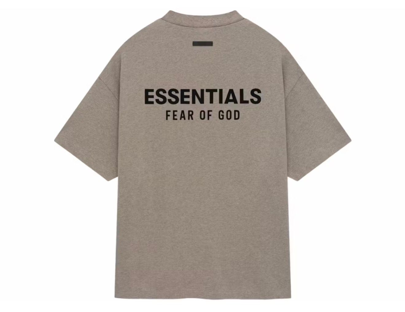 ESSENTIALS HEATHER GREY TEE