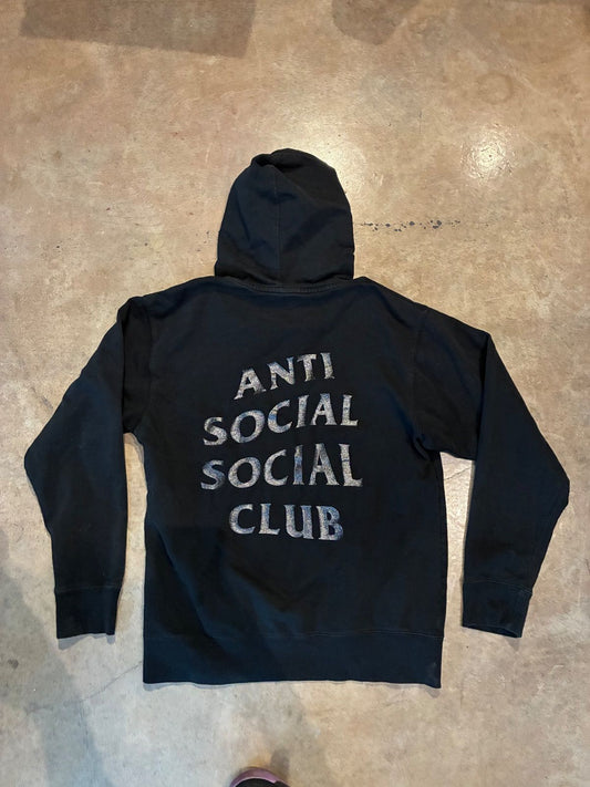 WORN Anti Social Club Black Hoodie - Used/Worn