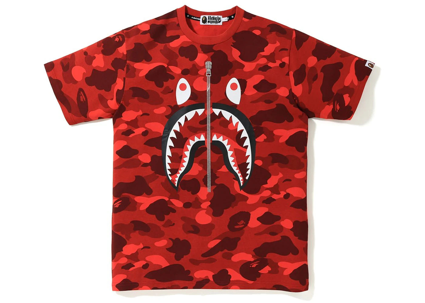 BAPE Color Camo Shark Tee Red