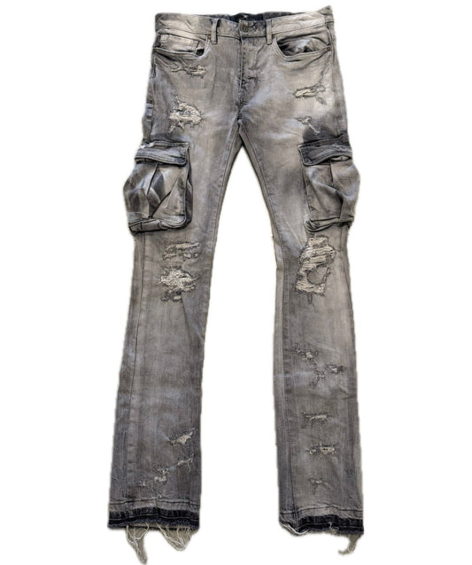 LEGACY EDITION Light Grey Stacked Jeans - Used/Worn