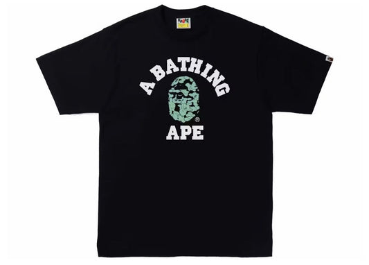 BAPE Text Code College Tee Black